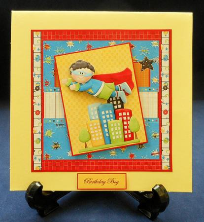 Birthday Hero Boy Card with Decoupage by Michelle Chivers