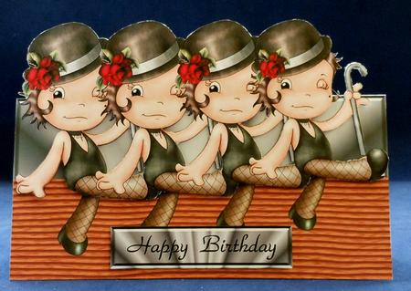 Show Girls - Landscape Shaped Card by Michelle Chivers