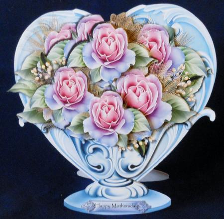 Heart Vase & Roses Mini Kit by Michelle Chivers