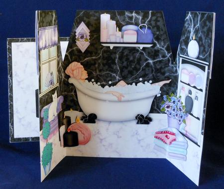 Gatefold Pop Up - the Bathroom Spa Time by Michelle Chivers