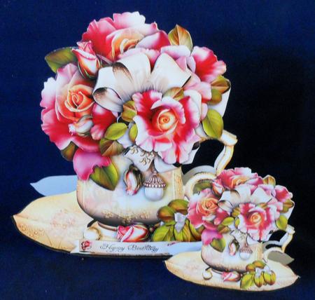 Vintage Cup of Coffee with Roses by Michelle Chivers