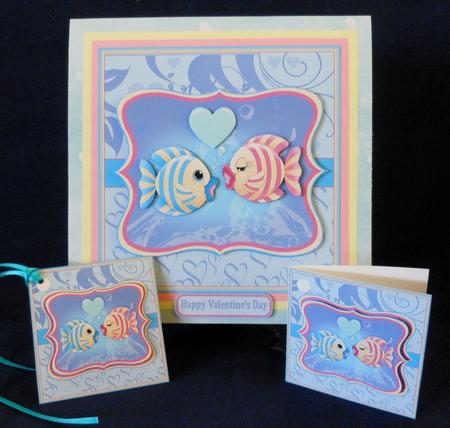 O-fish-ally Valentine's Greeting Card Mini Kit by Michelle Chivers