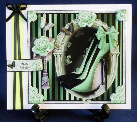 Shoes for the Little Black Dress Card Front Kit by Michelle Chivers