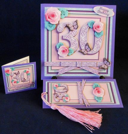 30th Birthday in Mint and Lilac 8x8 Square Mini Kit by Michelle Chivers