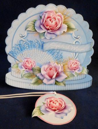 Pink Roses Age Card by Michelle Chivers