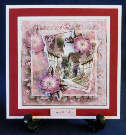 Cottage Garden Card with Decoupage by Michelle Chivers