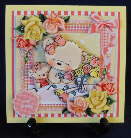 Quality Bear Time Card Front Kit by Michelle Chivers