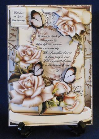 Vintage Champagne Rose Scroll by Michelle Chivers