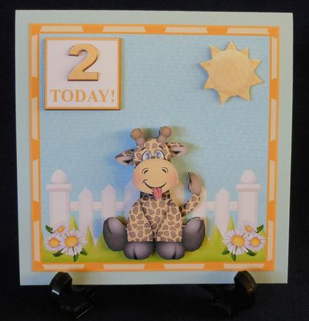 Toddler Birthday Giraffe Mini Kit (age 2,3,4) & Decoupage by Michelle Chivers