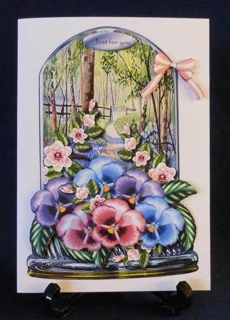 Globe Bleu Belss & Pansies by Michelle Chivers