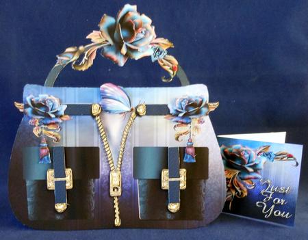 Gothic Blue Handbag Plus Bonus Gift Card Mini Kit by Michelle Chivers