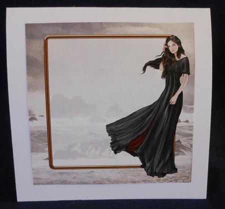 Lady Guinevere (black) 8x8 Quick Card Insert by Michelle Chivers