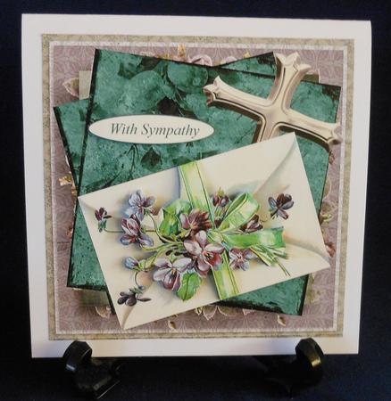 Violet Note Card Topper with Decoupage by Michelle Chivers