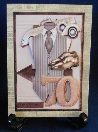Male Card 70th Birthday by Michelle Chivers