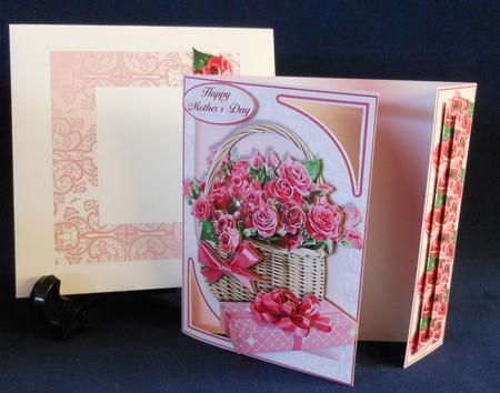 Offset Gatefold Card Kit - Rose Basket by Michelle Chivers