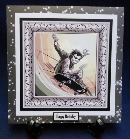 Skate Board Champ Card with Shaped Layers by Michelle Chivers