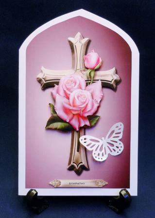 Arch Topper Roses Cross Sympathy by Michelle Chivers