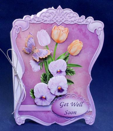 Pansies and Tulips Fancy Shaped Topper by Michelle Chivers