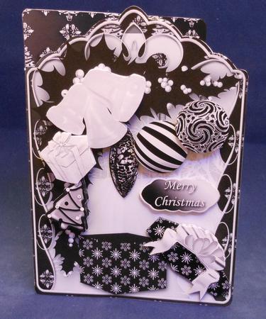 Black and White Christmas Shaped Card Mini Kit by Michelle Chivers