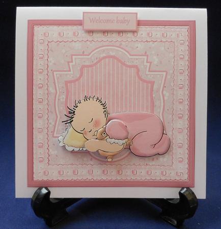 Baby Girl Baby Shower Card and Decoupage by Michelle Chivers