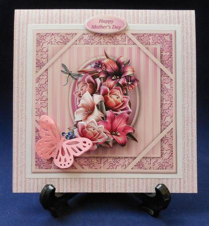 Roses and Lilies Corner Frame Card by Michelle Chivers
