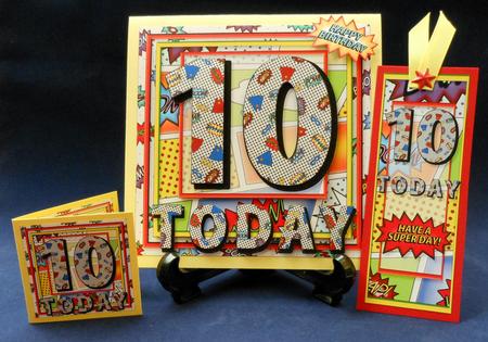 10 Today Comic Book Birthday Square 8x8 Mini Kit by Michelle Chivers