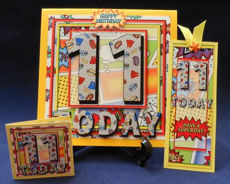 11 Today Comic Book Birthday Square 8x8 Mini Kit by Michelle Chivers