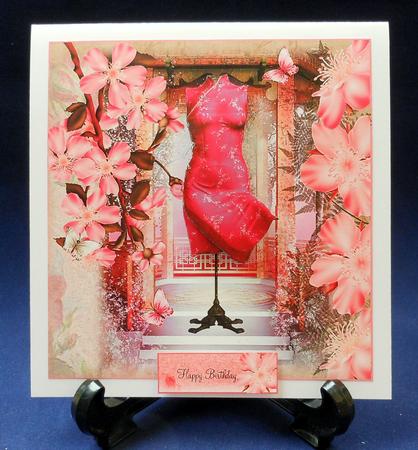 The Cerise Cheongsam Card Front Mini Kit by Michelle Chivers