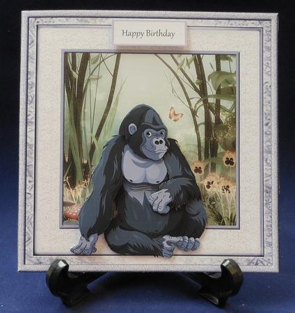 Wise Old Gorilla Card and Decoupage by Michelle Chivers