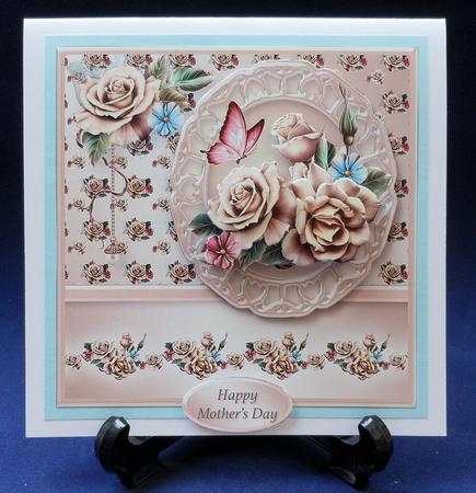 Cream Roses Cameo Card Mini Kit by Michelle Chivers