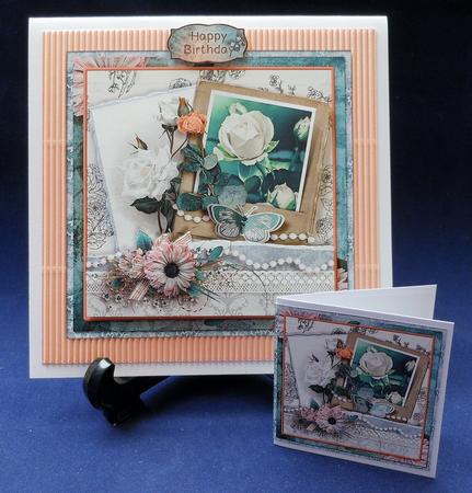 White Rose Cardtopper with Inlet by Michelle Chivers