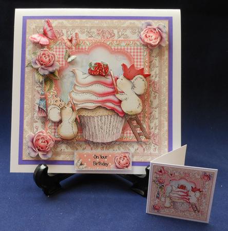 Cute Candle on Top Card Front Kit by Michelle Chivers