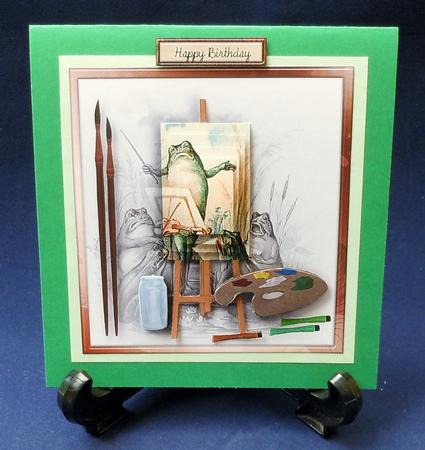 The Frog Painting Male/female Card by Michelle Chivers
