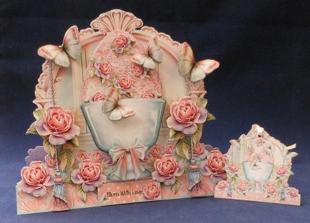 The Lace Rose Egg Shaped Card Kit by Michelle Chivers