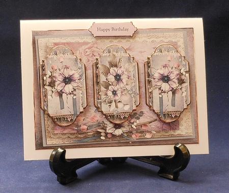 Purple Flowers Panel Card by Michelle Chivers