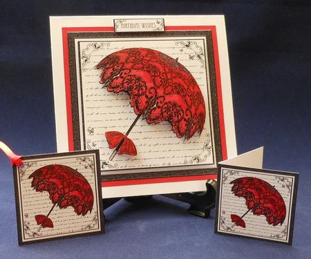 Red Parasol by Michelle Chivers