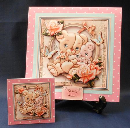 Cute Bear Mom and Baby in Love by Michelle Chivers