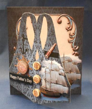 Man's Vest Card Set with Decoupage by Michelle Chivers