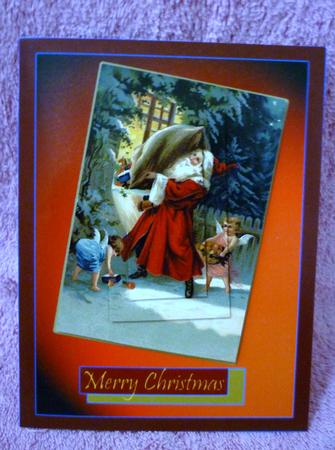 Vintage Santa Pyramid by Michelle Chivers