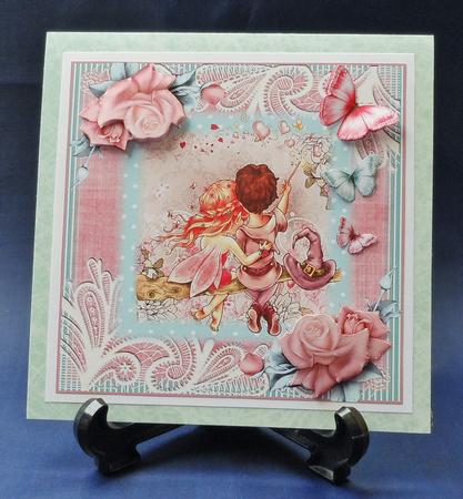 Cute Fairy Cuddles Card Topper by Michelle Chivers
