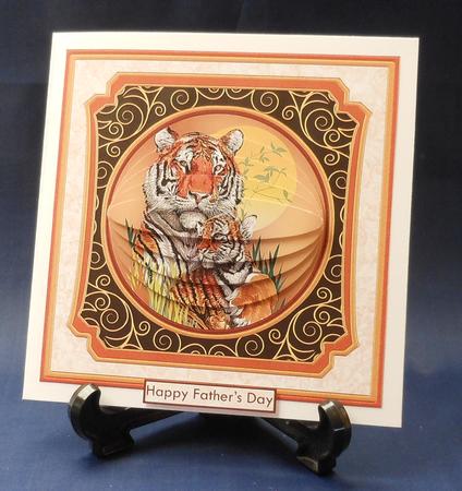 Eye of the Tiger Card Topper & Pupil Shaped Pyramage by Michelle Chivers