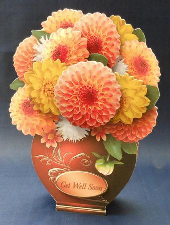 Vase of Dahlias Card Mini Kit by Michelle Chivers