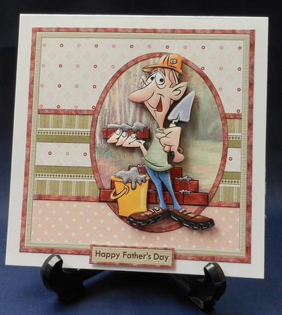 Builder Brickin' It Step by Step Decoupage Sheet by Michelle Chivers