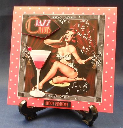 Jazz Club Pinup Topper with Decoupage by Michelle Chivers