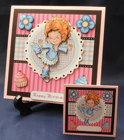 Dance the Blues Mini Birthday Card Kit by Michelle Chivers