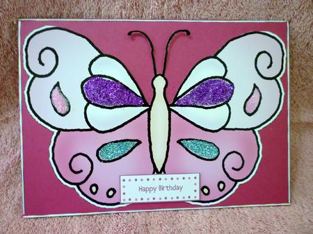 Butterfly Shaped Card by Michelle Chivers