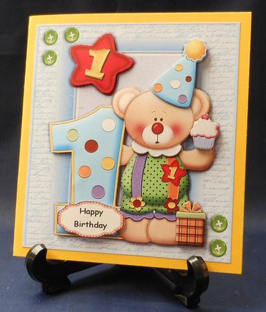 Birthday Bear 1st 8x8 Mini Kit by Michelle Chivers