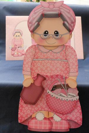 3D on the Shelf Card Kit - Beddy Ready Old Lady Ethel by Michelle Chivers