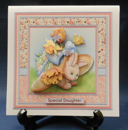 Easter Bunny & Bonnet 8x8 Mini Kit & Decoupage by Michelle Chivers