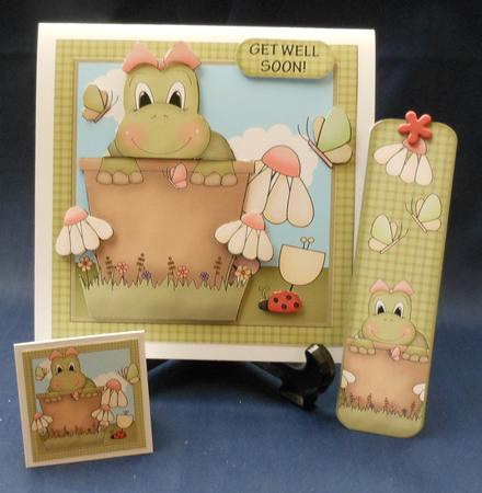 Peeping Tortoise Birthday Greeting Card Kit by Michelle Chivers